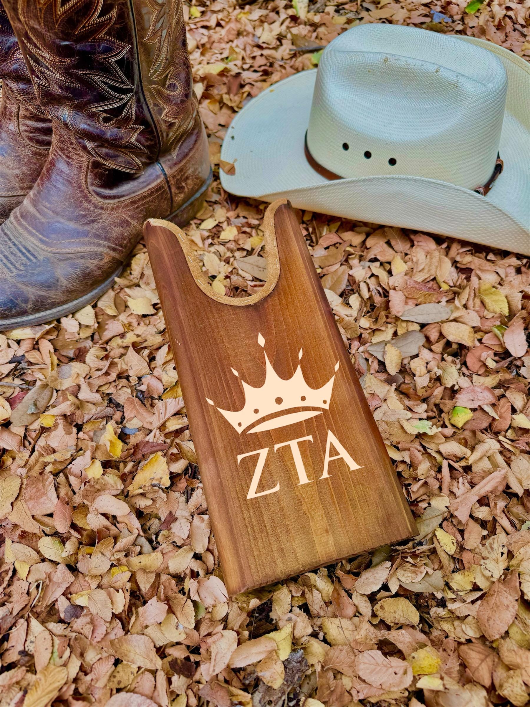 Zeta Tau Alpha (ZTA) Sorority Boot Jack| Greek Life Boot Jacks| Cowboy Boots|Soroity Gift|College Gift| Officially Licensed Accessories