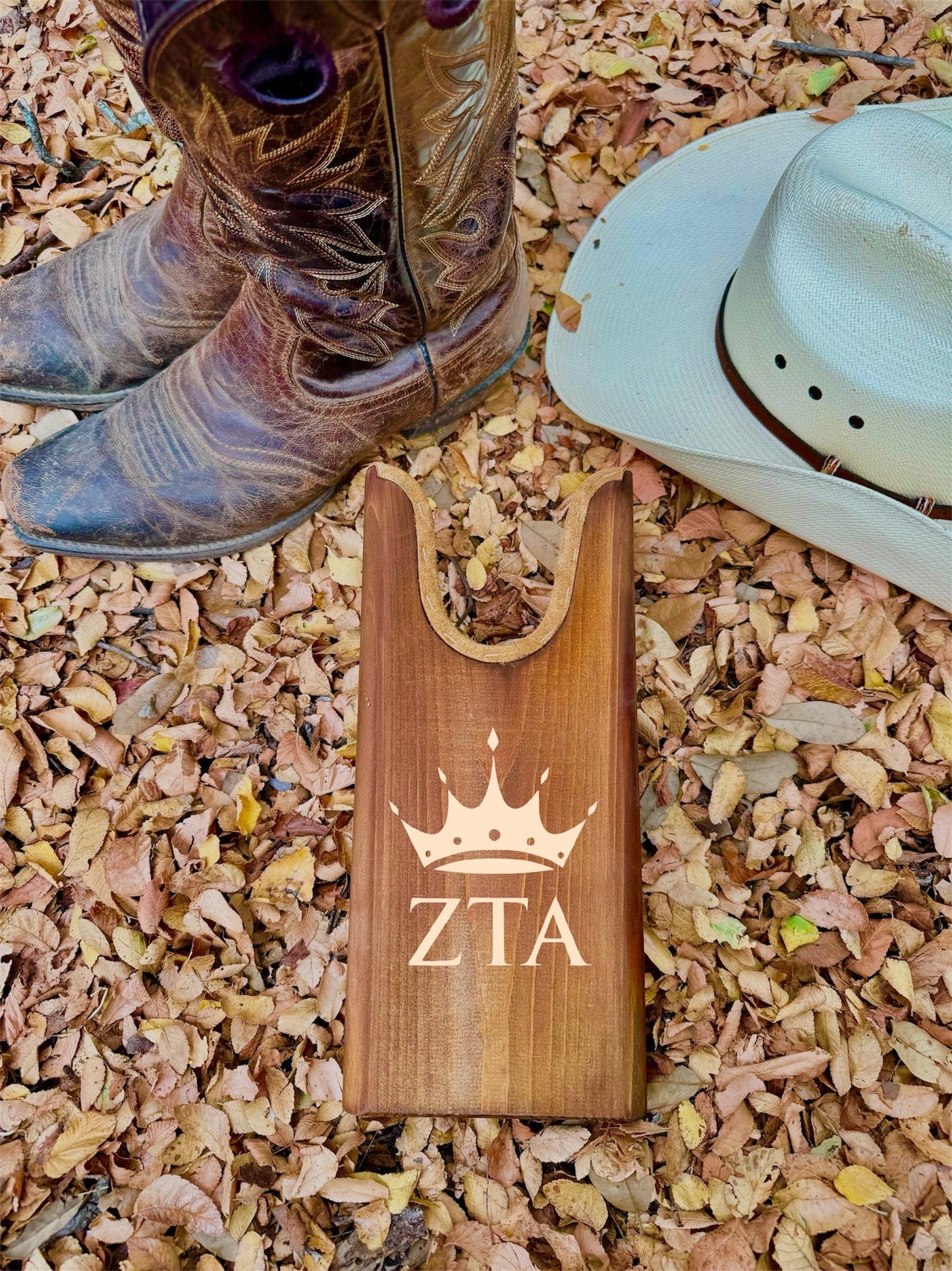 Zeta Tau Alpha (ZTA) Sorority Boot Jack| Greek Life Boot Jacks| Cowboy Boots|Soroity Gift|College Gift| Officially Licensed Accessories