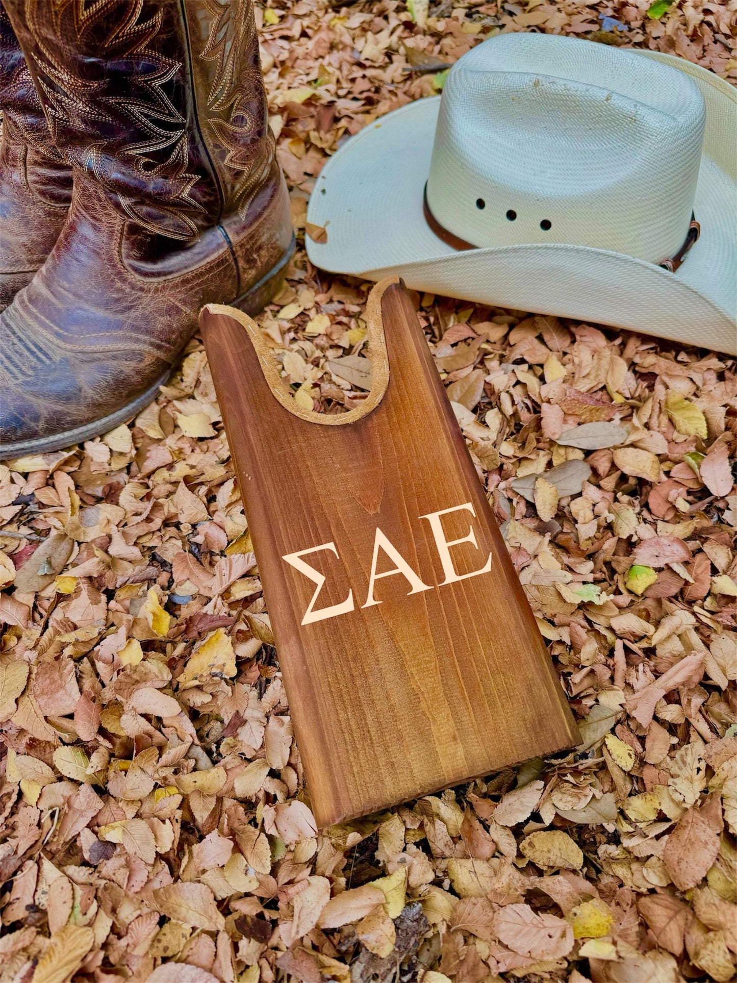 Sigma Phi Epsilon (ΣΦΕ) Order Fraternity Boot Jack| Custom Boot Jacks| Cowboy Boots|Fraternity|College Gift| Officially Licensed Accessories