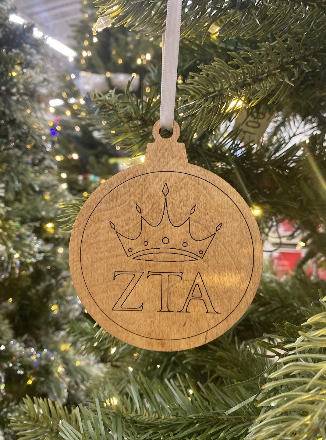 Zeta Tau Alpha Custom Christmas Oranment| Zeta Gifts| Custom Sorority Ornaments|Greek Life & College Gifts| Officially Licensed Accessories