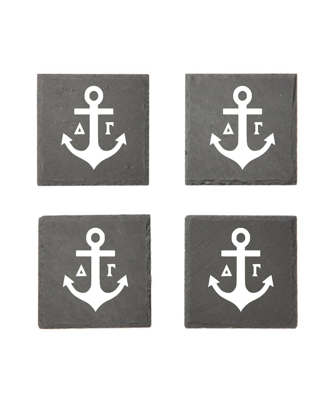 Delta Gamma Slate Coasters (4)| DG Coasters| Custom Sorority Gifts| Greek Life Gifts| College Gifts| Officially Licensed Accessories