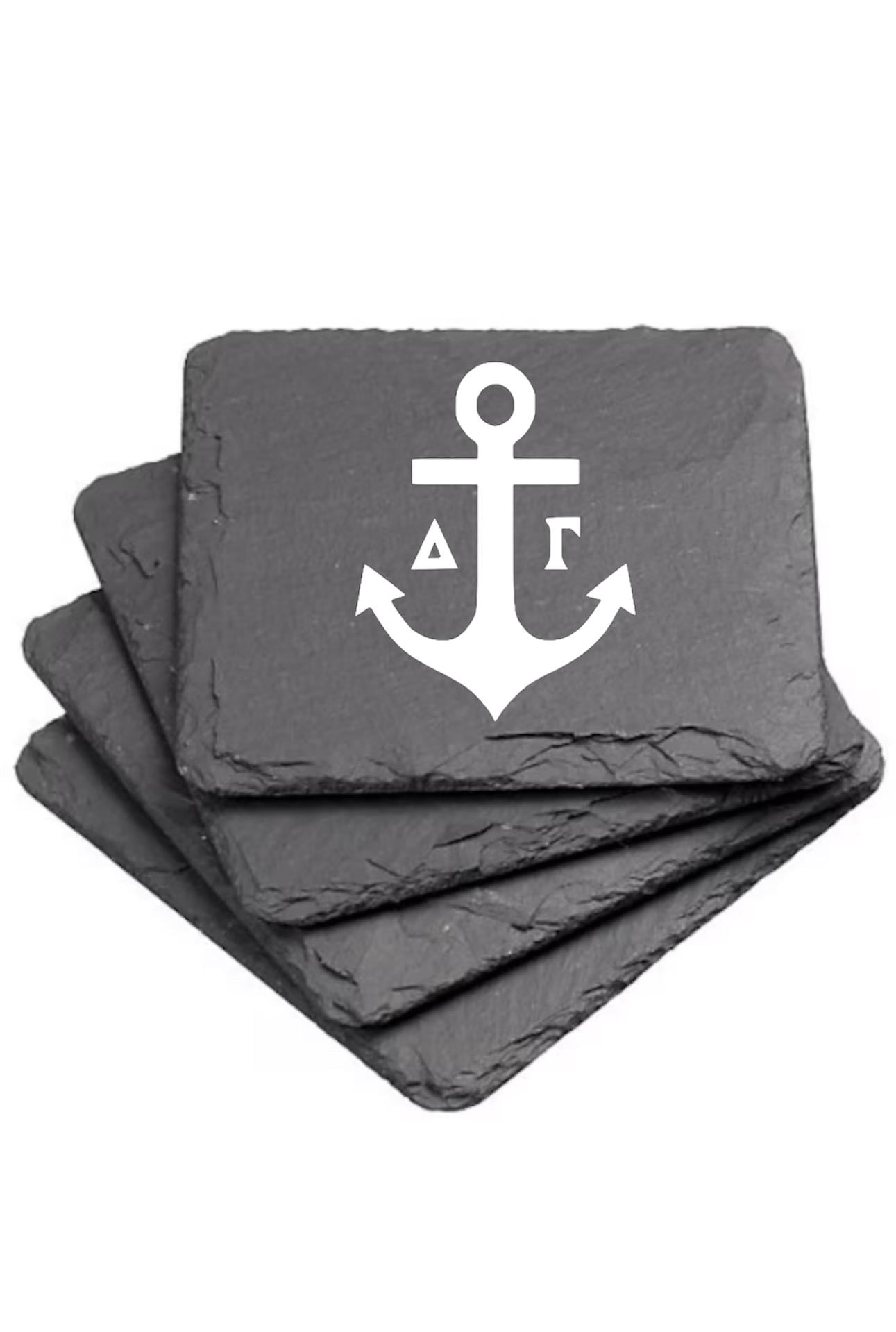 Delta Gamma Slate Coasters (4)| DG Coasters| Custom Sorority Gifts| Greek Life Gifts| College Gifts| Officially Licensed Accessories