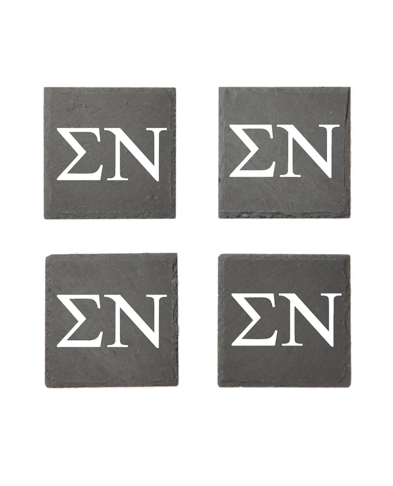 Sigma Phi Epsilon Slate Coasters (4) | Sig Ep Coasters| Custom Frat Gifts| Greek Life Gift| College Gift| Officially Licensed Accessories