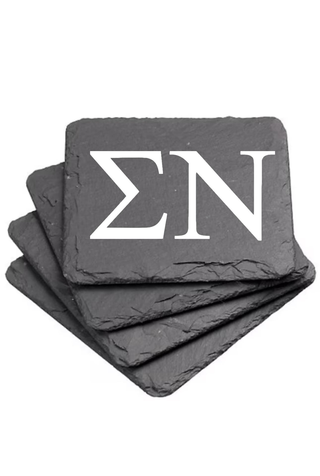 Sigma Phi Epsilon Slate Coasters (4) | Sig Ep Coasters| Custom Frat Gifts| Greek Life Gift| College Gift| Officially Licensed Accessories