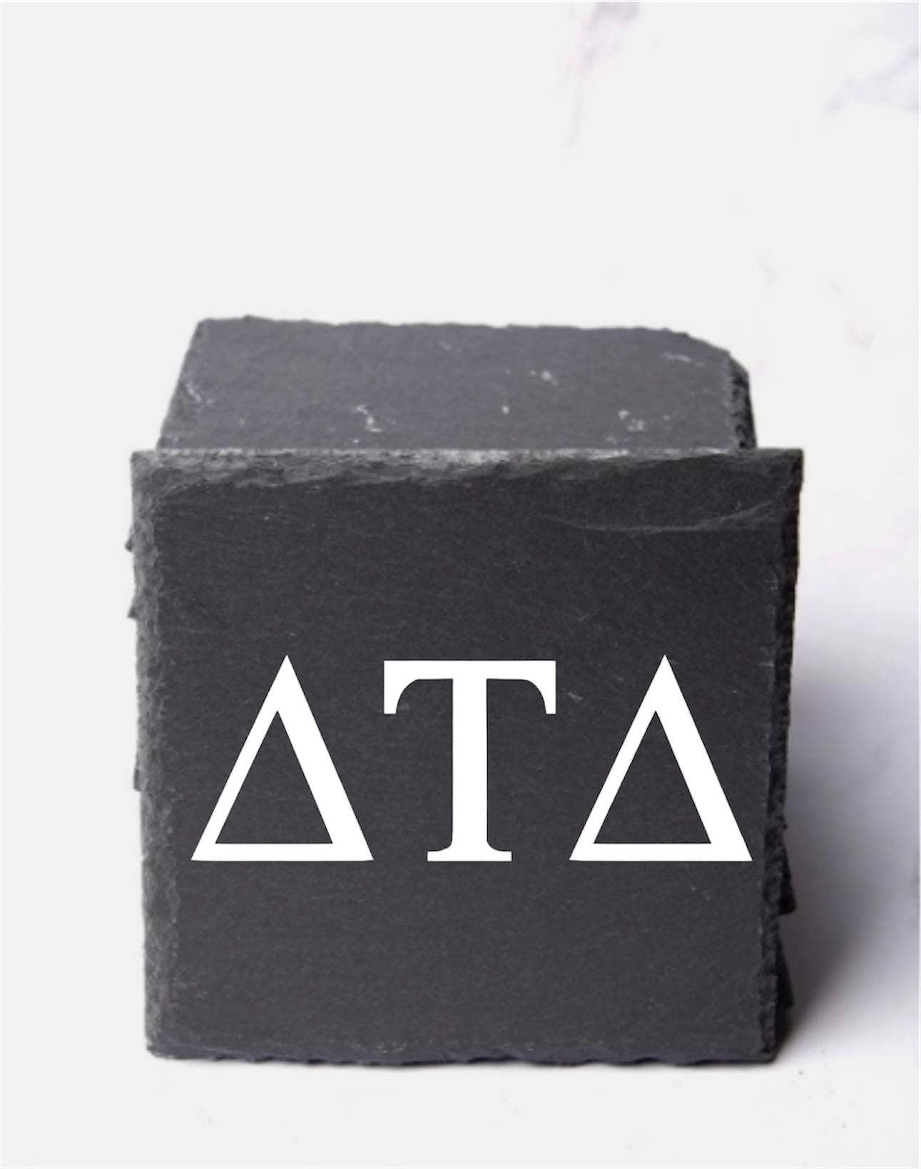 Delta Tau Delta Slate Coasters (4) | Delt Coasters| Custom Frat Gifts| Greek Life Gift| College Gift| Officially Licensed Accessories