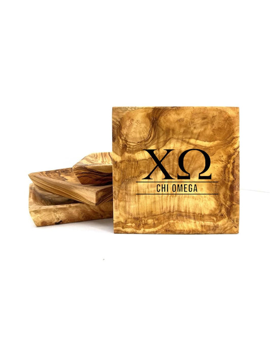 Chi Omega Olive Wood Catchall| Chi O Catchall| Custom Sorority Gifts| Greek Life Gift| College Gift| Officially Licensed Accessories