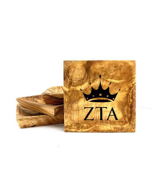 Zeta Tau Alpha Olive Wood Catchall| Zeta Catchall| Custom Sorority Gifts| Greek Life Gift| College Gift| Officially Licensed Accessories