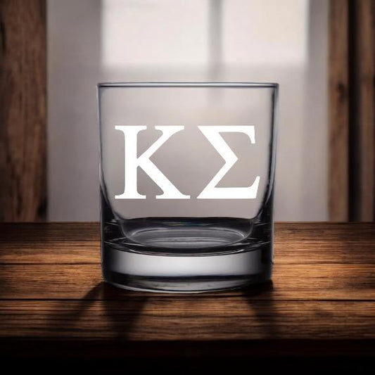 Custom Kappa Sigma (K Sig) Whiskey Glass| Greek Life 10.5 oz Glass | Fraternity Gifts| Alumni Gifts| Officially Licensed Accessories