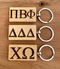 Custom Wooden Sorority Keychains| Greek Life Keychains| Sorority Gifts| Greek Life Gifts | College Gifts| Officially Licensed Accessories