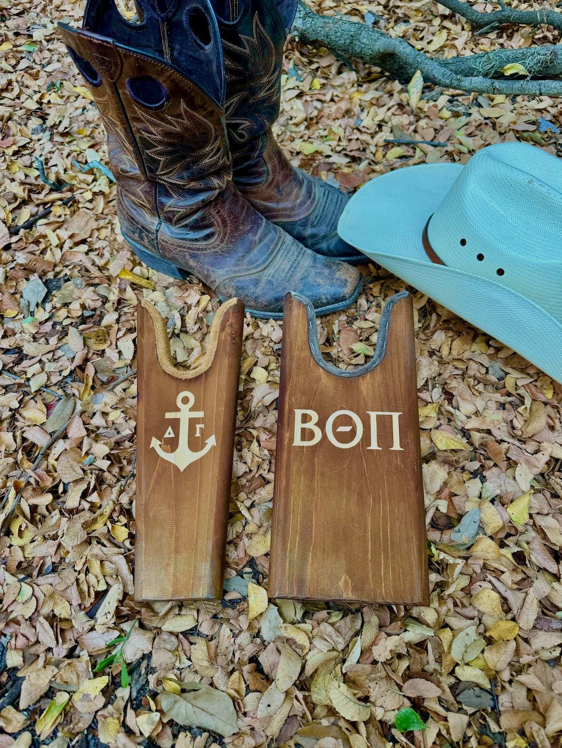 Custom Fraternity & Sorority Wooden Boot Jacks| Greek Life Boot Jacks| Cowboy Boot Gifts| College Gift| Officially Licensed Accessories