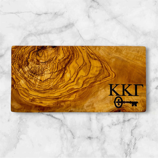 Custom Sorority Rectangle Olive Wood Cutting Board| Olive Wood Cutting Board|Soroity Gifts |College Gift| Officially Licensed Accessories