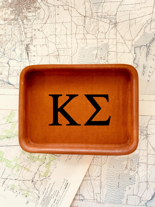 Kappa Sigma Leather Catchall| K Sig Catchall| Custom Fraternity Gifts|Greek Life Gift| College Gift| Officially Licensed Accessories