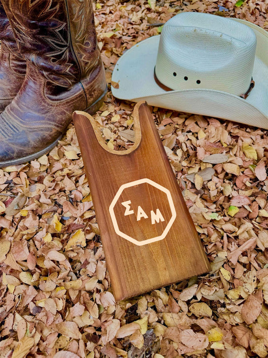 Sigma Alpha Mu Fraternity Wooden Boot Jack| Custom Boot Jacks| Cowboy Boots |Fraternity Gift|College Gift| Officially Licensed Accessories