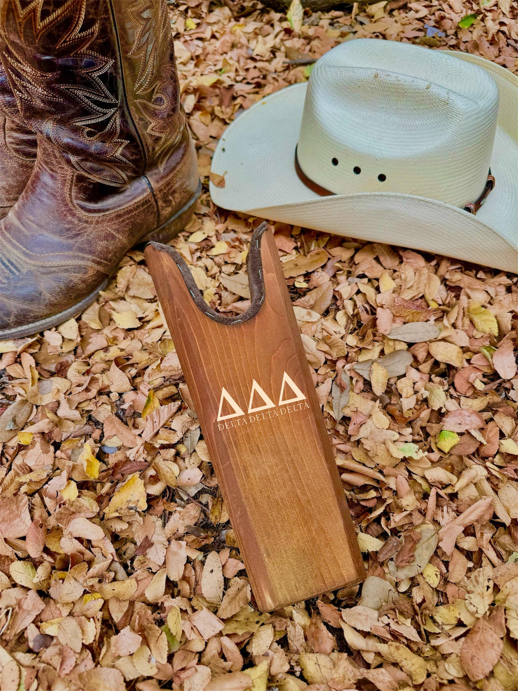 Delta Delta Delta Sorority Wooden Boot Jack| Greek Life Boot Jacks| Cowboy Boots|Soroity Gift|College Gift| Officially Licensed Accessories