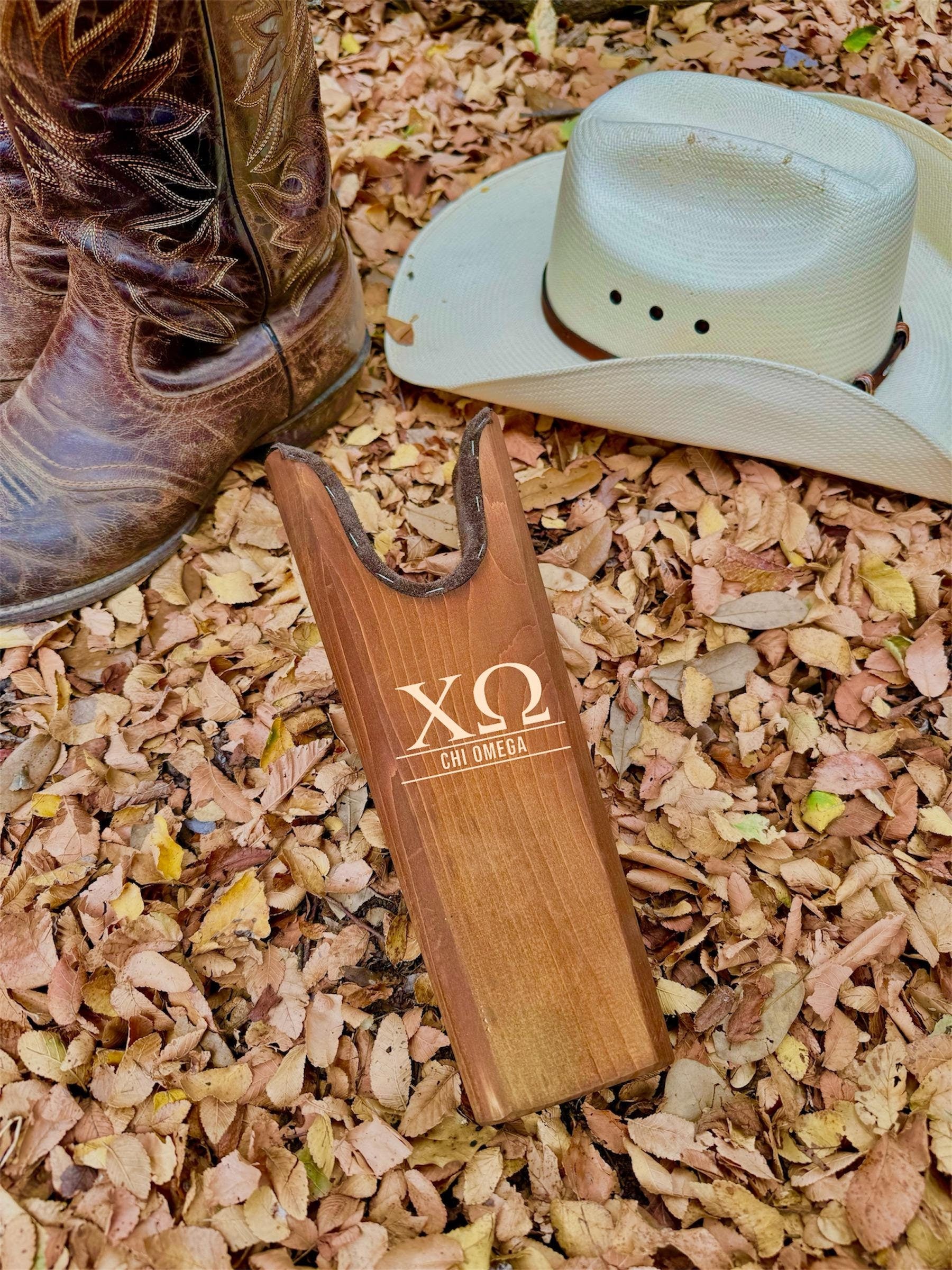 Chi Omega (Chi O) Sorority Boot Jack| Greek Life Boot Jacks| Cowboy Boots|Soroity Gift|College Gift| Officially Licensed Accessories