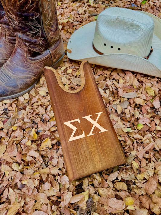 Sigma Chi (ΣΧ) Order Fraternity Boot Jack| Custom Boot Jacks| Cowboy Boots|Fraternity Gift|College Gift| Officially Licensed Accessories