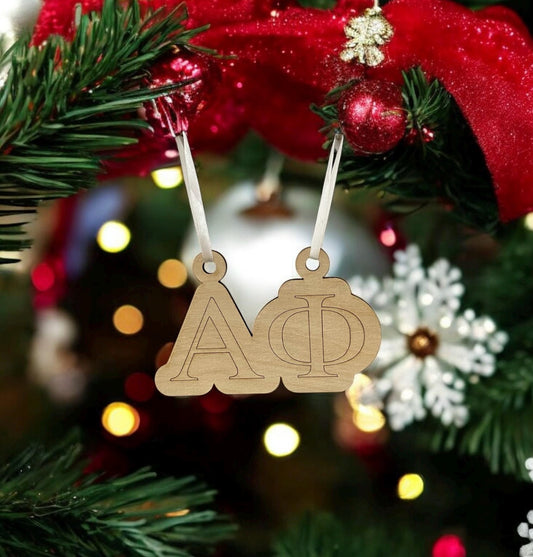 Alpha Phi Christmas Ornaments| A Phi Ornaments| Custom Sorority Ornaments|Greek Life & College Gifts| Officially Licensed Accessories