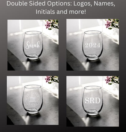 Custom Kappa Kappa Gamma Sorority Wine Glasses| Greek Life 15 oz Glass | Sorority Gifts| College Gifts| Officially Licensed Accessories