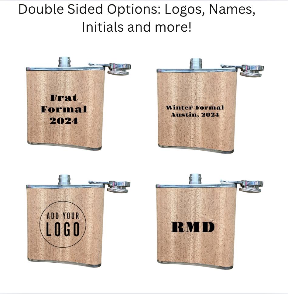 Custom Sigma Chi Fraternity Wooden Flask| Greek Life| Fraternity Gifts| College Gift| Frat Forma| Officially Licensed Accessories