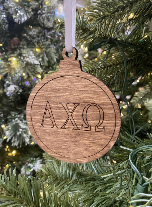 Alpha Chi Omega Wooden Ornament| A Chi O Gift| Sorority| Greek Life Ornament| Greek Life & College Gifts| Officially Licensed Accessories