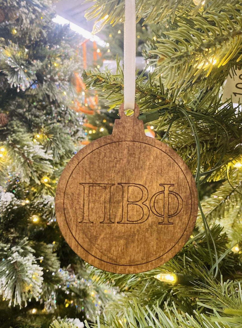 Pi Beta Phi Wooden Ornament| Pi Phi Christmas Ornament Custom Sorority Ornaments|Greek Life & College Gifts| Officially Licensed Accessories