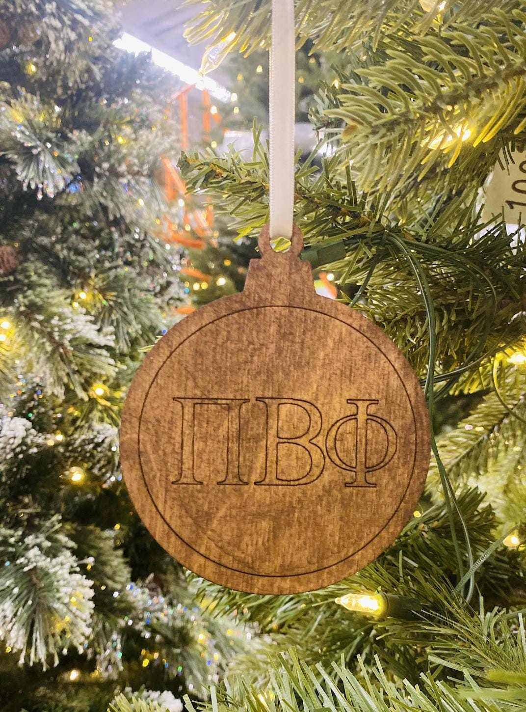 Pi Beta Phi Wooden Ornament| Pi Phi Christmas Ornament Custom Sorority Ornaments|Greek Life & College Gifts| Officially Licensed Accessories