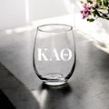 Custom Kappa Alpha Theta Sorority Wine Glasses| Greek Life 15 oz Glass | Sorority Gifts| Big Little Gifts| Officially Licensed Accessories