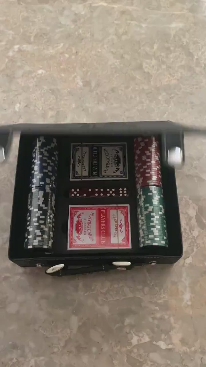 Phi Kappa Psi (Phi Psi) Fraternity Leather Poker Set| Greek| Fraternity & College Gifts| Cards, Chips, Dice| Officially Licensed Accessories