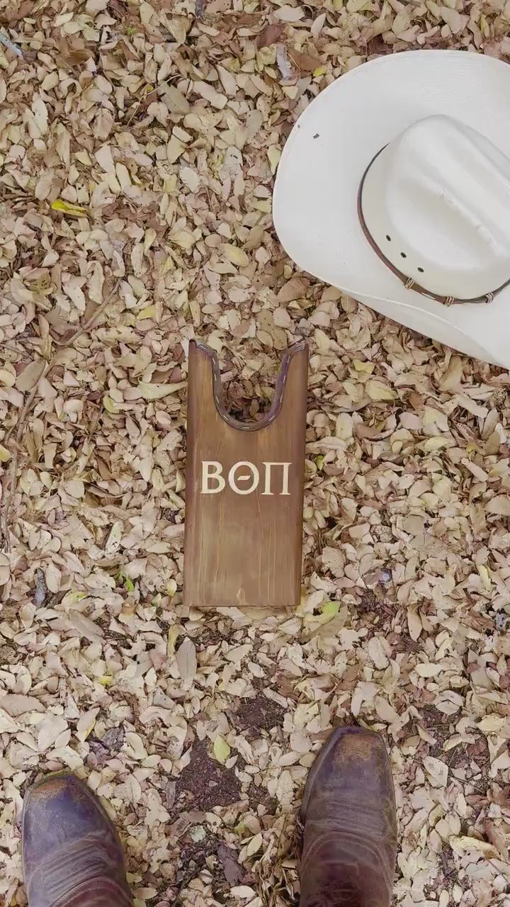 Beta Upsilon Chi (BYX) Fraternity Wooden Boot Jack| Custom Boot Jacks| Cowboy Boots Christan| College Gift| Officially Licensed Accessories